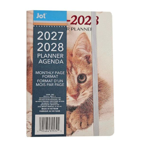2027 - 2028 Planner Agenda Monthly Format
