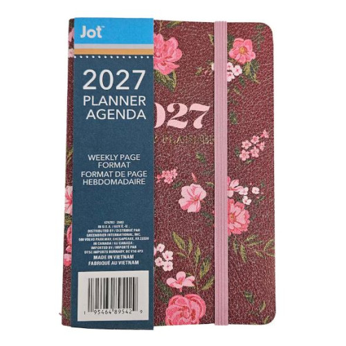 2027 Planner Agenda Weekly Page Format