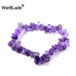 Amethyst Irregular Stretch Chip Beads Bracelet