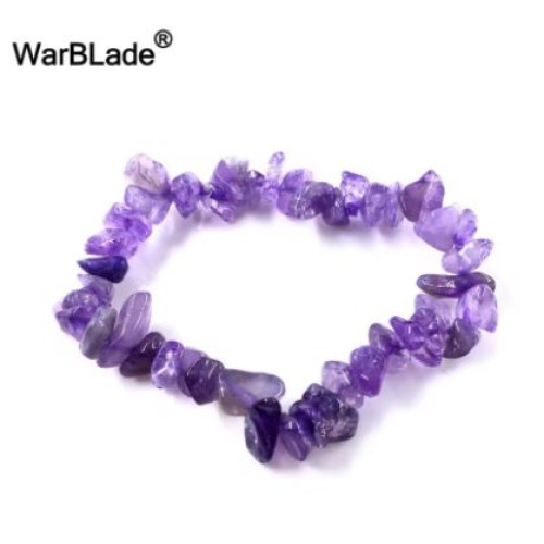 Amethyst Irregular Stretch Chip Beads Bracelet