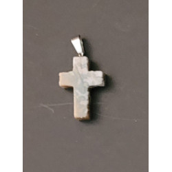 Natural Stone Carnelian Cross with stainless holder