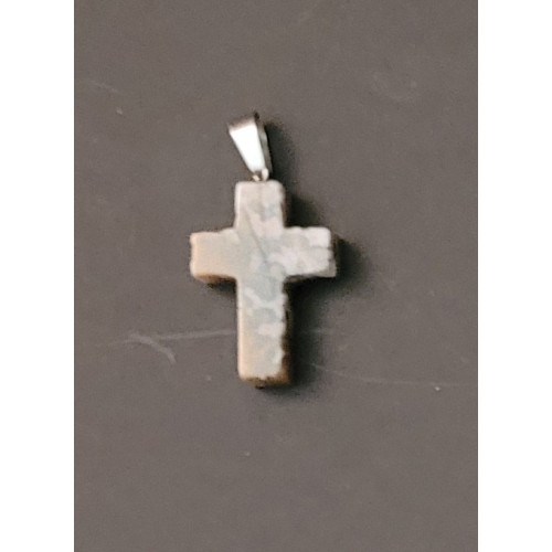 Natural Stone Carnelian Cross with stainless holder