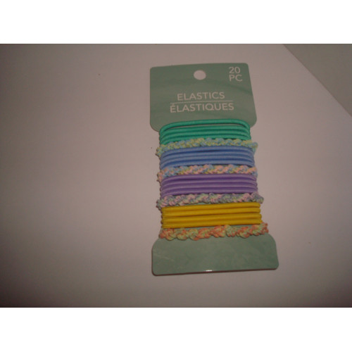 Women Hair Elastics Textiled Multi Color