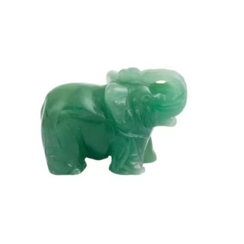 Green Aventurine Jade Elephant Statue