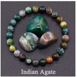 Indian Agate Stone Beads Bracelet