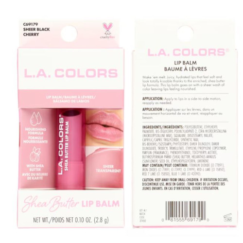 Shea Butter Lip Balm Sheer Black Cherry