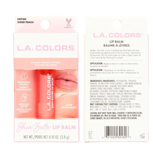 Shea Butter Sheer Lip Balm Sheer Peach