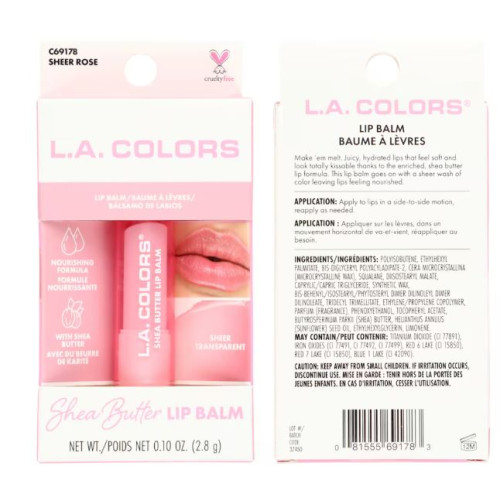 Shea Butter Lip Balm Sheer Rose