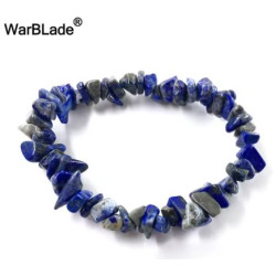 Lapis Lazuli Irregular Stretch Chip Beads Bracelet