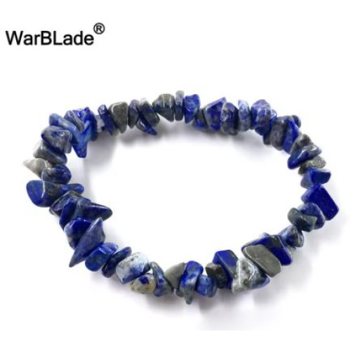 Lapis Lazuli Irregular Stretch Chip Beads Bracelet