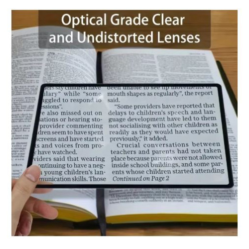 High magnification magnifying glass, ultra-thin 7.08 in. X 4.72 in.