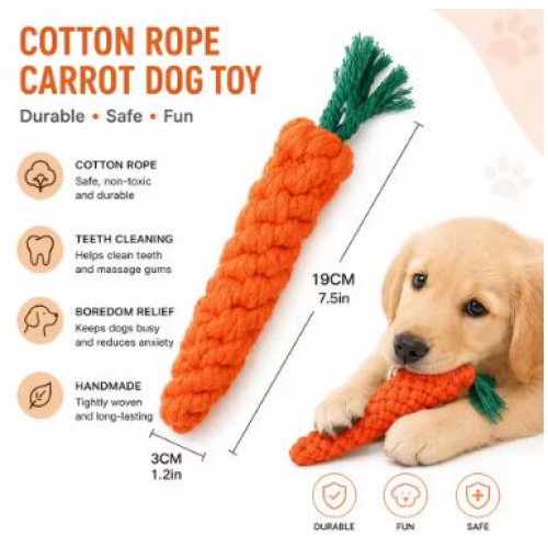 Pet Carrot Toy with Squeaker