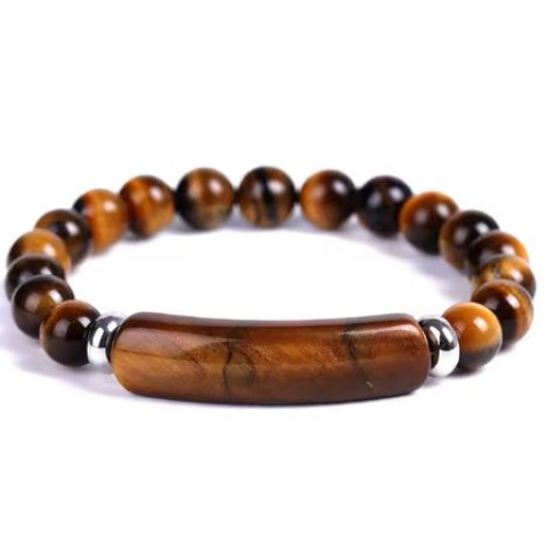Tiger Eye Natural Stone Beaded Beads Bracelet