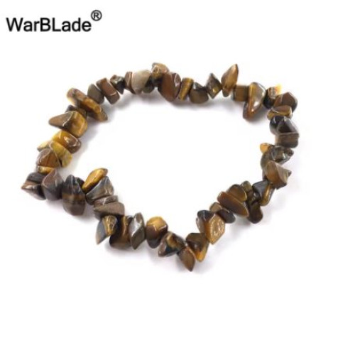 Tiger Eye Irregular Stretch Chip Beads Bracelet