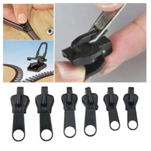 Zipper Repair Kit Replacement Zip Slider 6 pcs 3 sizes